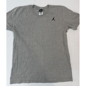 Jordan Jumpman Logo T-Shirt Mens Large Gray Short Sleeve Cotton Blend RN56323